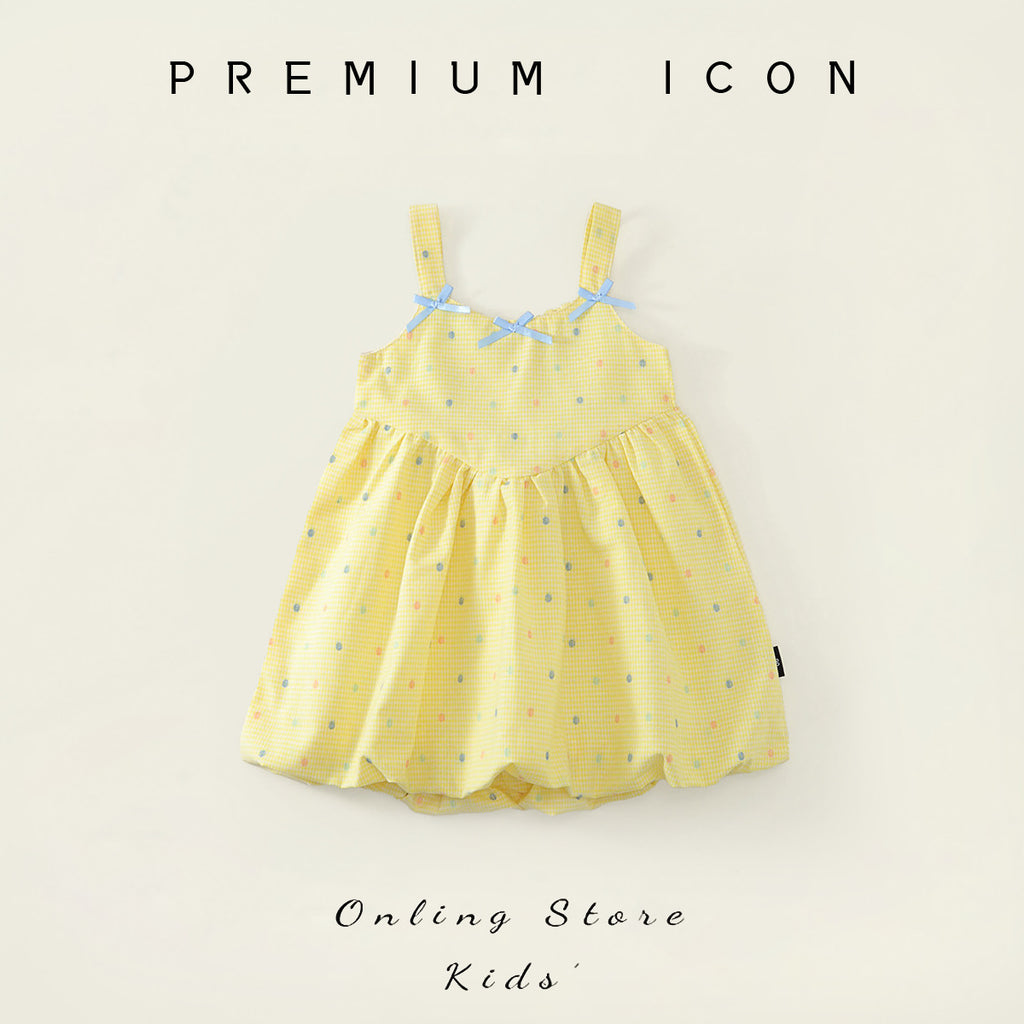 Cute Polka Dot Strap Dress for Girls