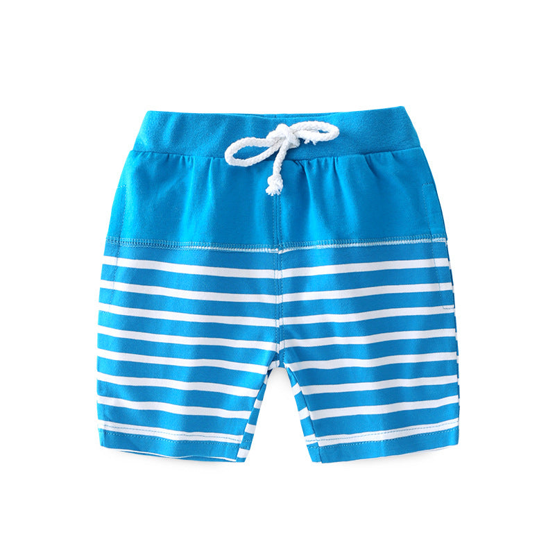 Knitted Stripe Shorts Baby Mid-Length Pants for Toddlers and Children Drop Shipping