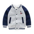 Baseball Jacket for Boys, Casual Open Front Long Sleeve Outerwear