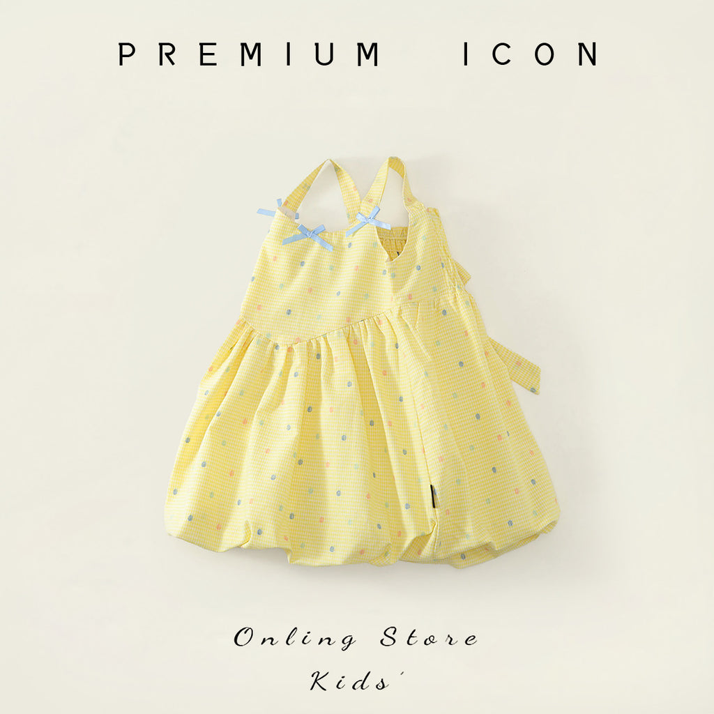 Cute Polka Dot Strap Dress for Girls