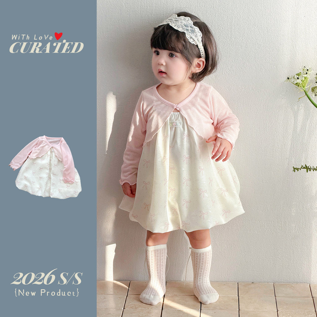 Baby Sweet Shoulder Cape Sun Protection Top with Strapless Princess Dress